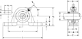 Mounted Bearings pillow block set screw YAK INDUST SS OPTION (HB) G